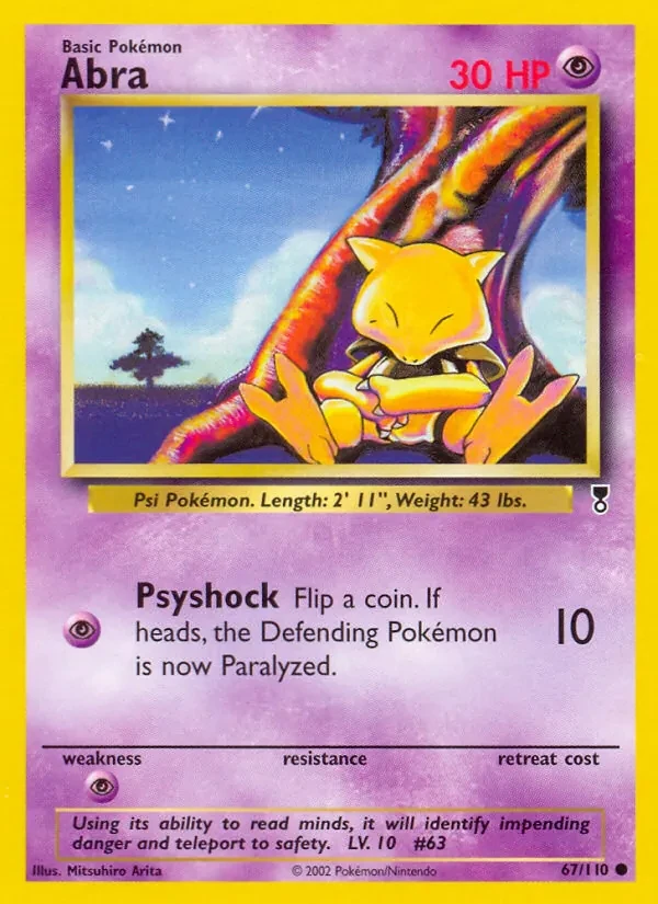 Abra 67/110 Legendary Collection Pokémon card