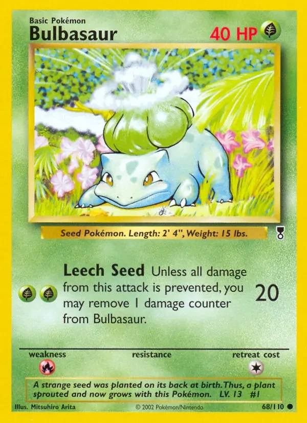 Bulbasaur 68/110 Legendary Collection Pokémon card