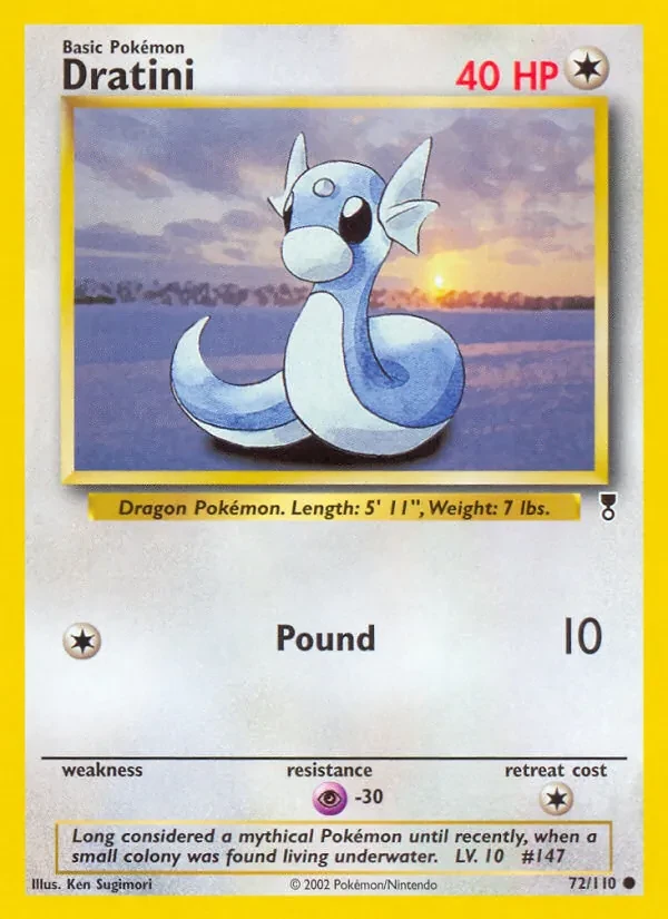 Dratini 72/110 Legendary Collection Pokémon card