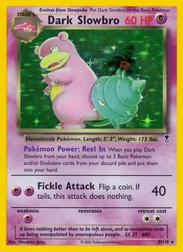 Dark Slowbro 8/110 Legendary Collection Pokémon card