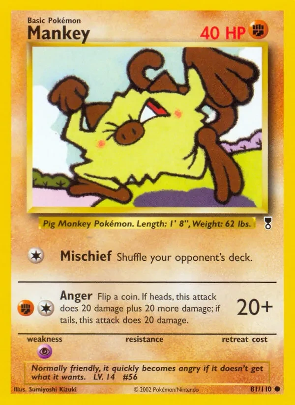 Mankey 81/110 Legendary Collection Pokémon card
