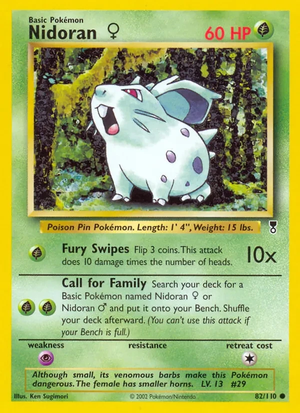 Nidoran ♀ 82/110 Legendary Collection Pokémon card