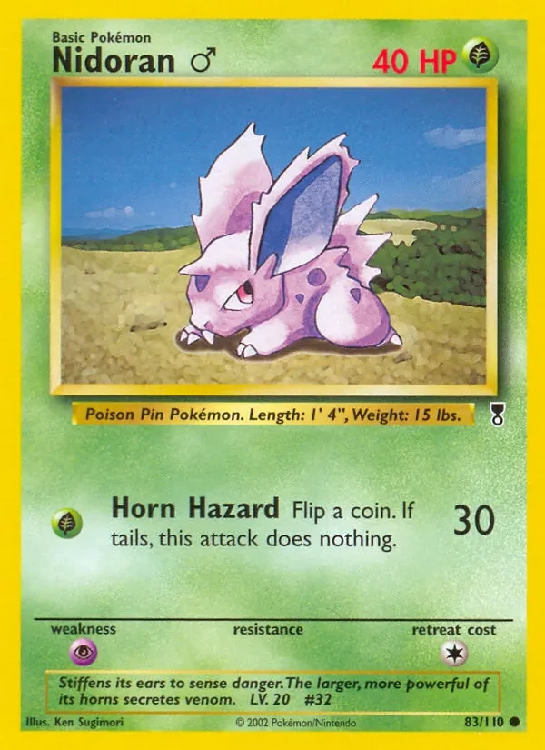 Nidoran ♂ 83/110 Legendary Collection Pokémon card