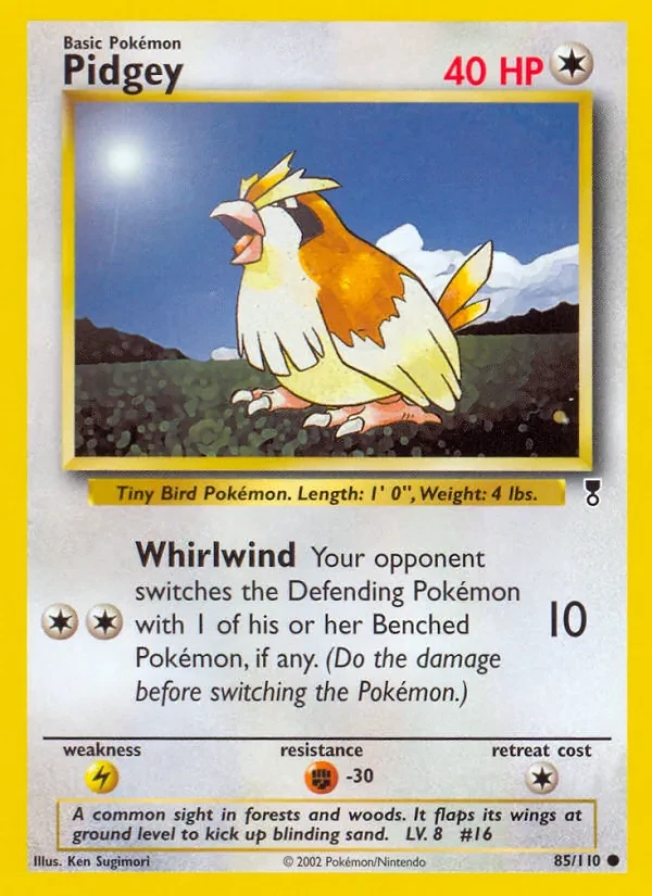 Pidgey 85/110 Legendary Collection Pokémon Karte