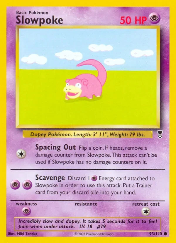 Slowpoke 93/110 Legendary Collection Pokémon card
