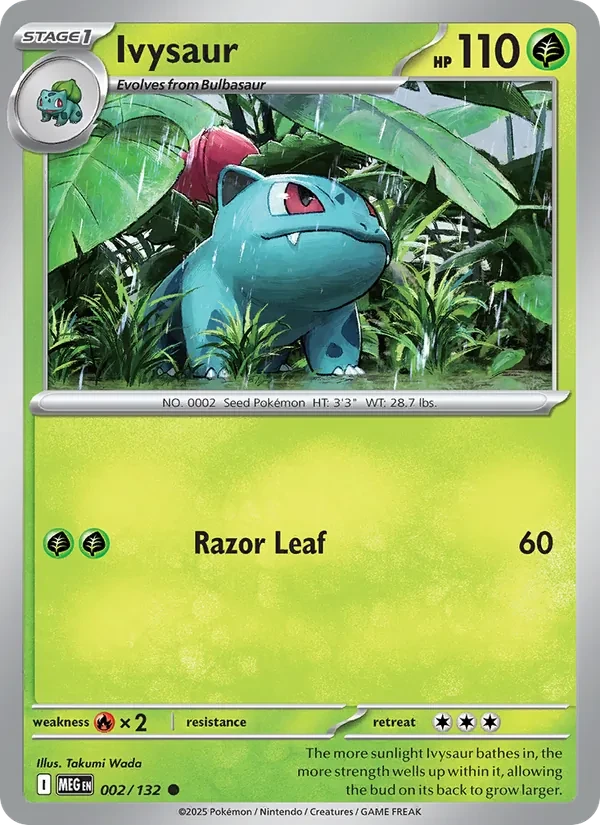 Ivysaur 002/132 Mega Evolution Pokémon kaart