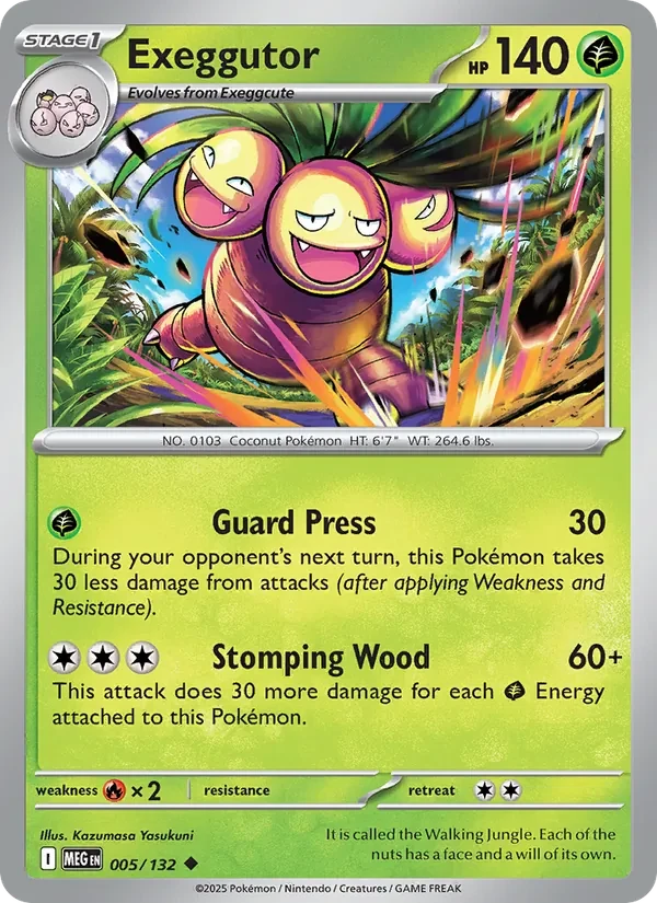 Exeggutor 005/132 Mega Evolution Pokémon card