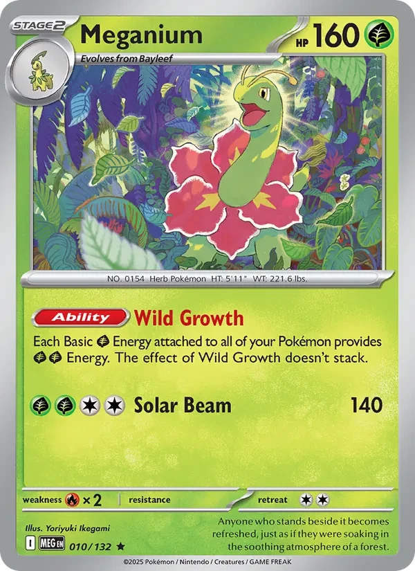 Meganium 010/132 Mega Evolution Pokémon card
