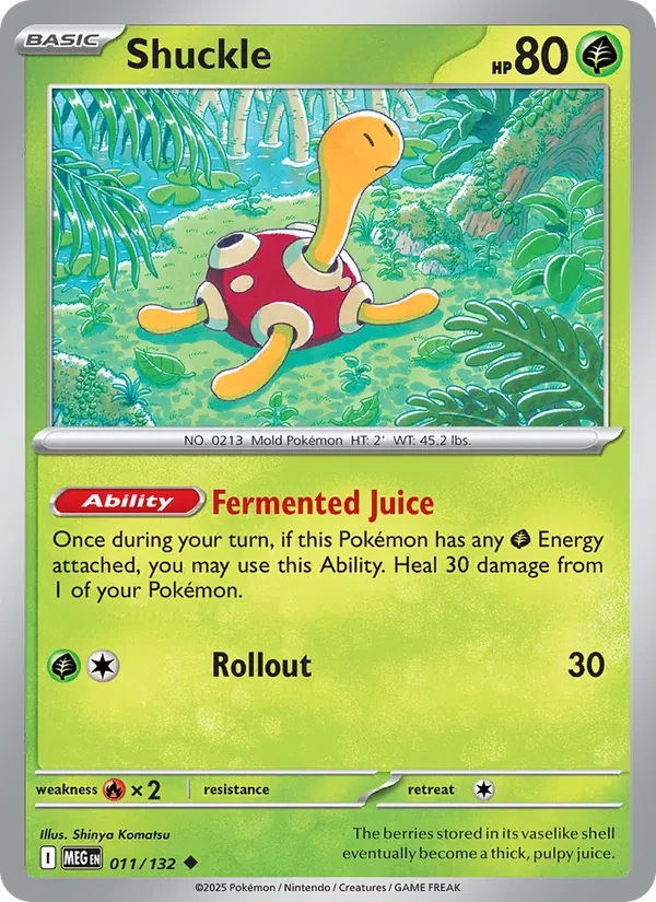 Shuckle 011/132 Mega Evolution Pokémon card