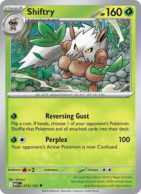 Shiftry 015/132 Mega Evolution Pokémon card