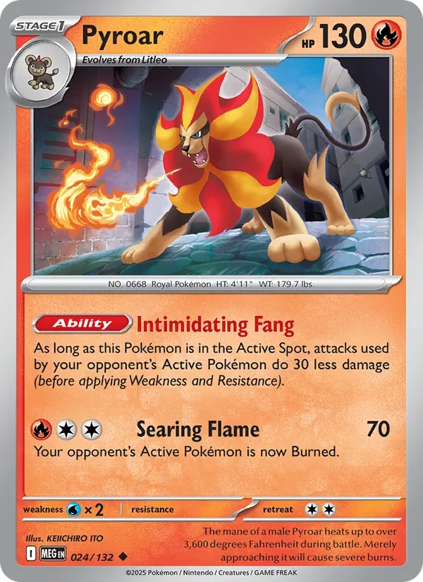 Carta Pokémon Pyroar 024/132 Mega Evolution