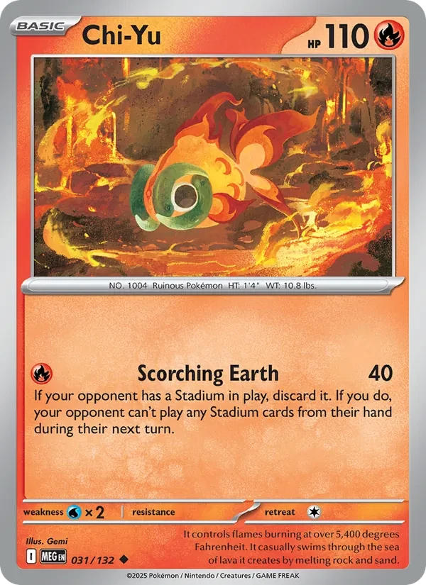 Chi-Yu 031/132 Mega Evolution Pokémon kaart