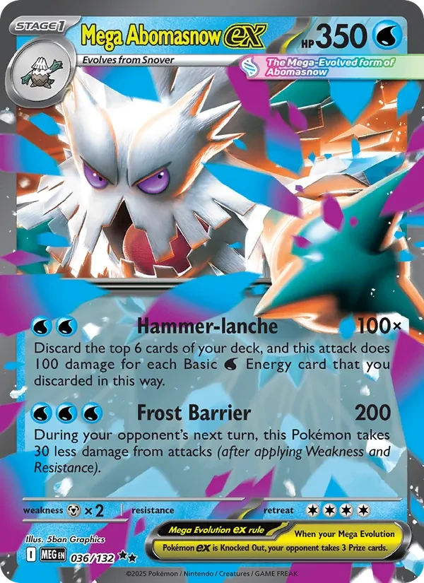 Mega Abomasnow ex 036/132 Mega Evolution Pokémon card