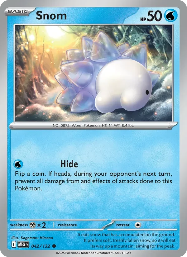 Snom 042/132 Mega Evolution Pokémon card