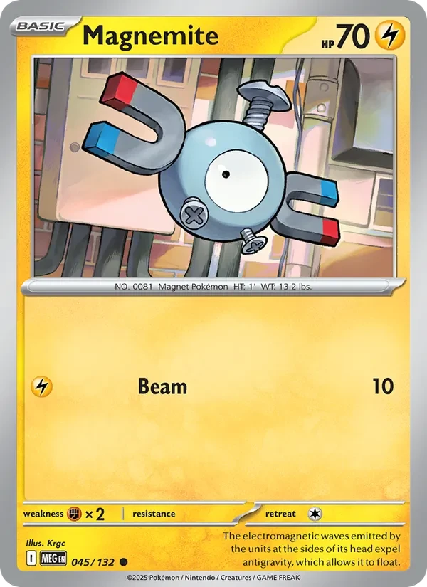 Magnemite 045/132 Mega Evolution Pokémon card