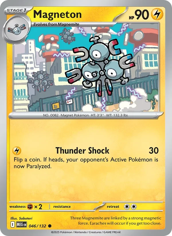 Magneton 046/132 Mega Evolution Pokémon card