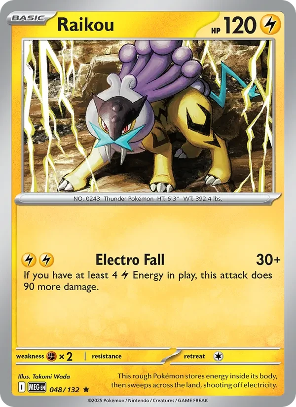 Raikou 048/132 Mega Evolution Pokémon card