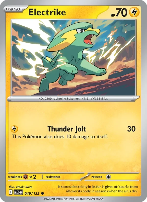 Electrike 049/132 Mega Evolution Pokémon card