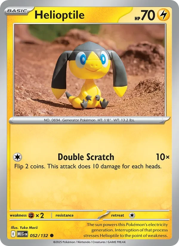 Helioptile 052/132 Mega Evolution Pokémon card