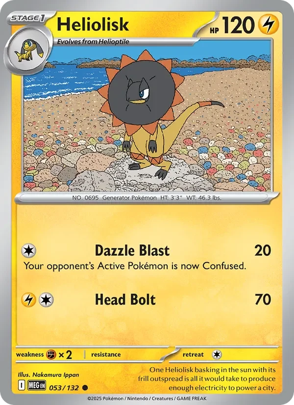 Heliolisk 053/132 Mega Evolution Pokémon card
