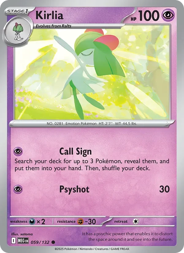 Kirlia 059/132 Mega Evolution Pokémon card