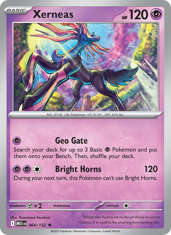 Xerneas 064/132 Mega Evolution Pokémon card