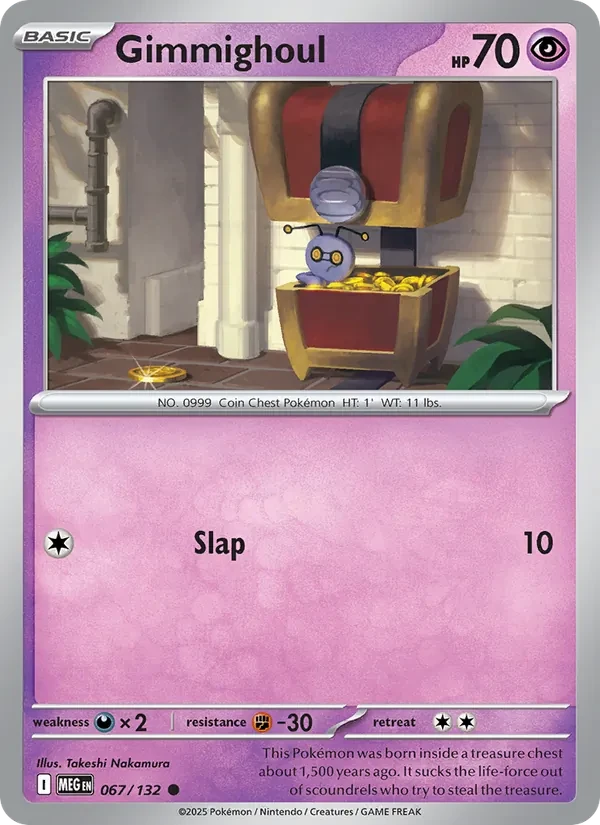 Gimmighoul 067/132 Mega Evolution Pokémon card