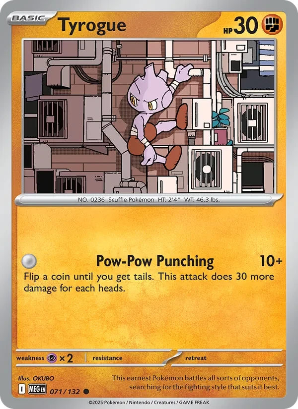 Tyrogue 071/132 Mega Evolution Pokémon card