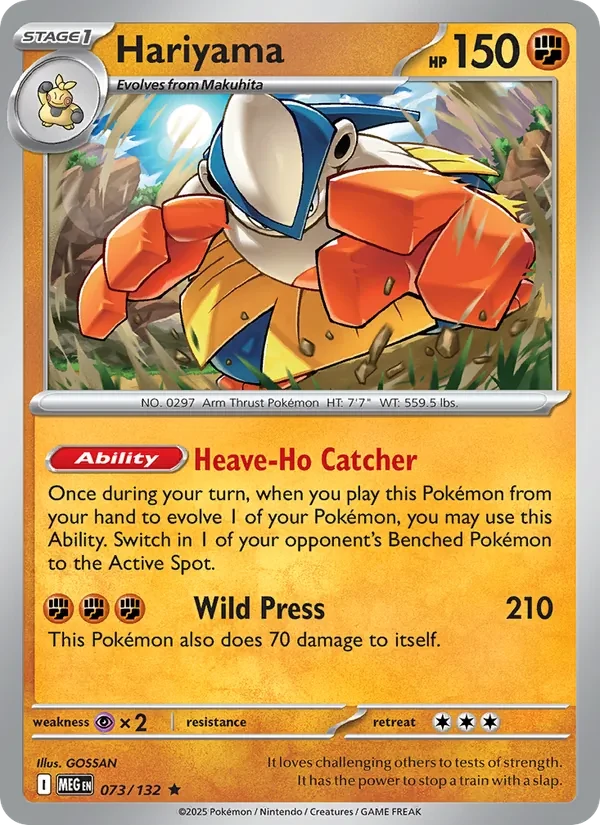 Hariyama 073/132 Mega Evolution Pokémon card