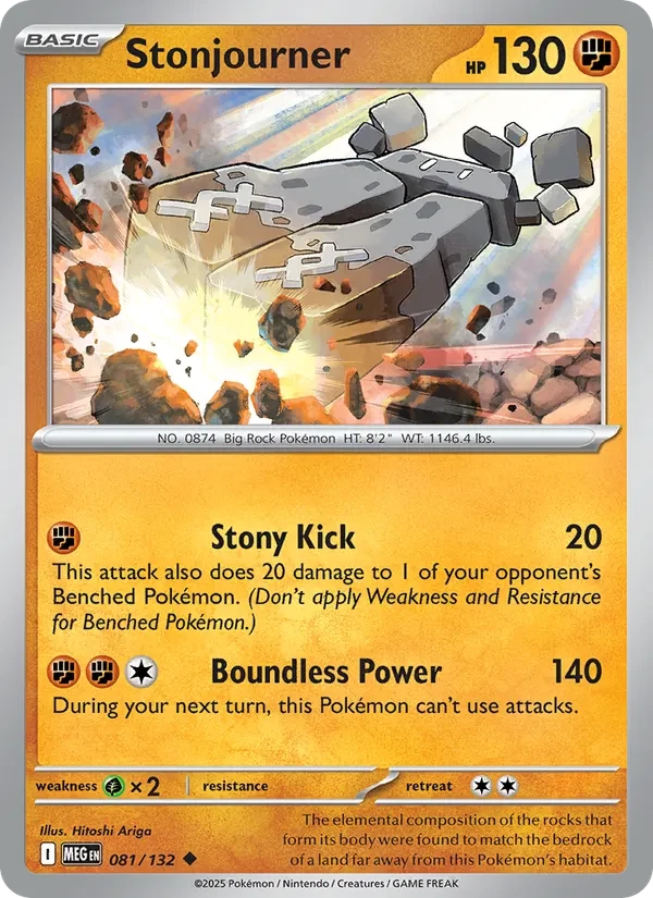 Stonjourner 081/132 Mega Evolution Pokémon card
