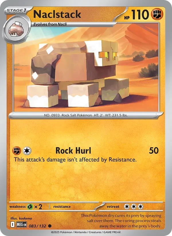 Naclstack 083/132 Mega Evolution Pokémon card