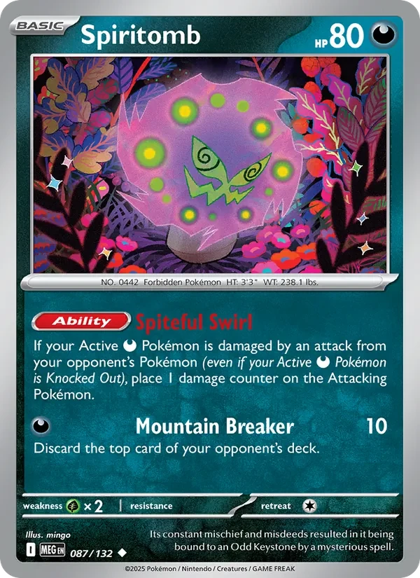 Spiritomb 087/132 Mega Evolution Pokémon card