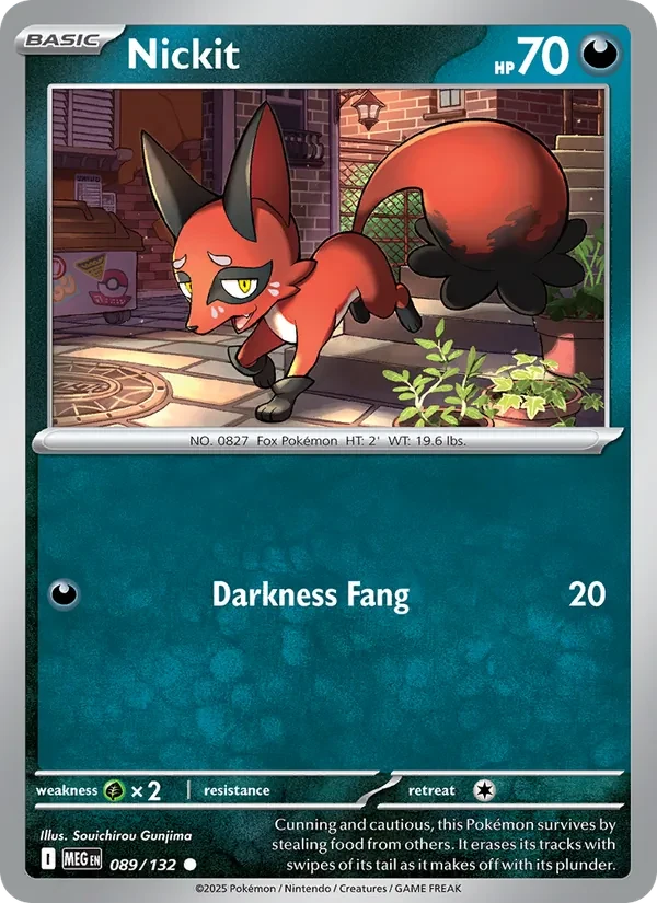 Nickit 089/132 Mega Evolution Pokémon card