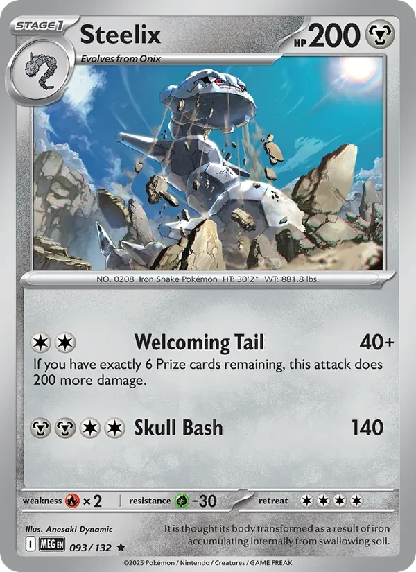 Steelix 093/132 Mega Evolution Pokémon card