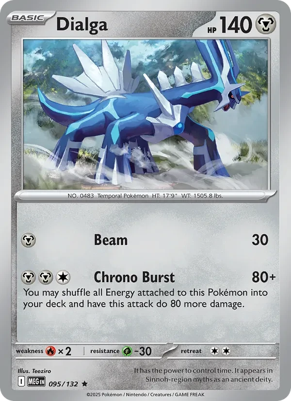 Dialga 095/132 Mega Evolution Pokémon card
