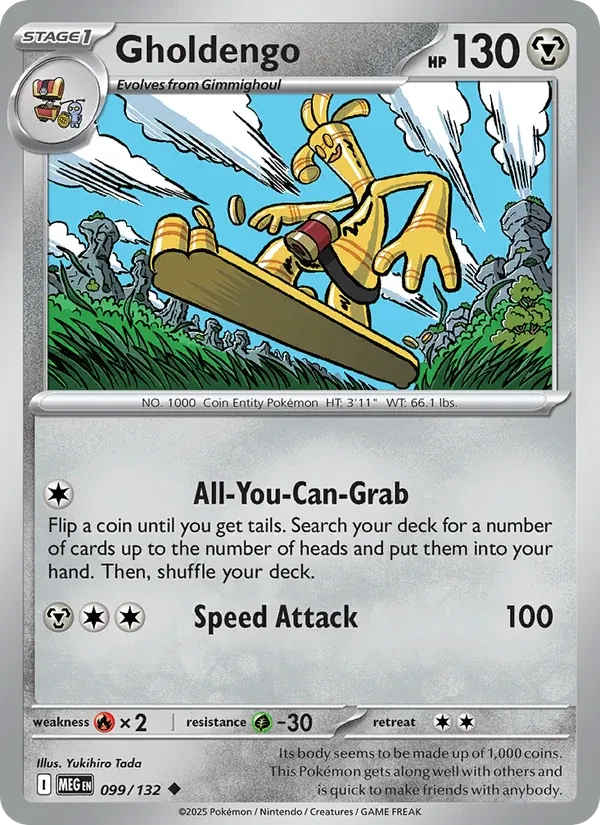 Gholdengo 099/132 Mega Evolution Pokémon card