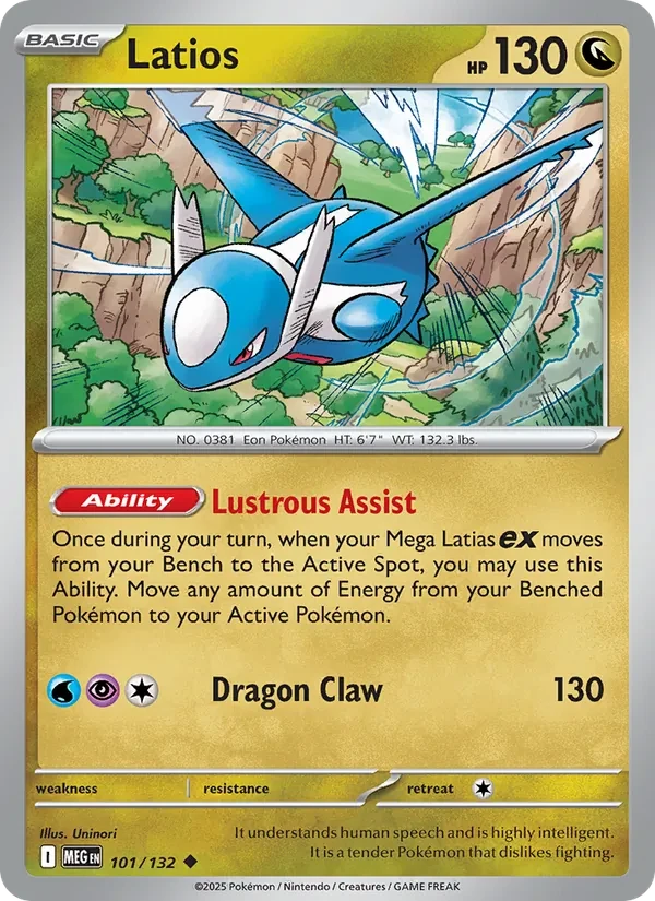 Latios 101/132 Mega Evolution Pokémon card