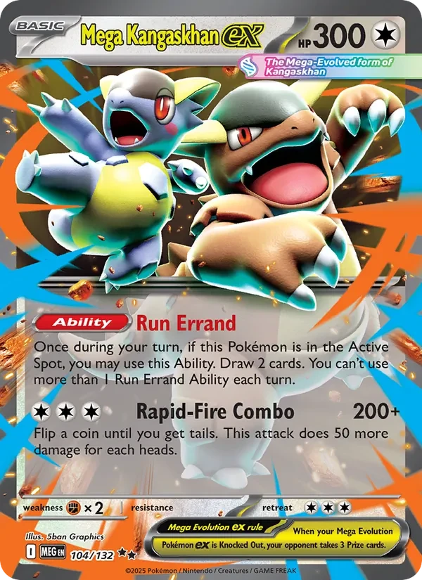 Mega Kangaskhan ex 104/132 Mega Evolution Pokémon card