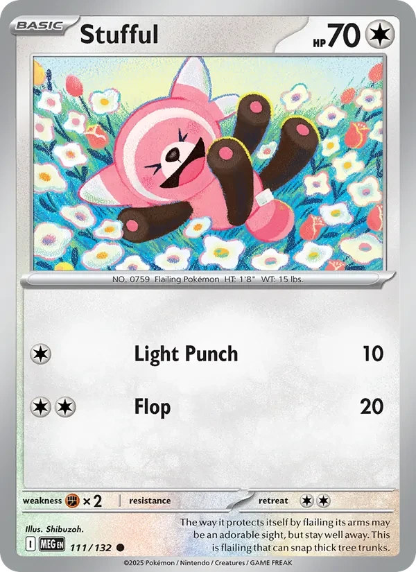 Stufful 111/132 Mega Evolution Pokémon card