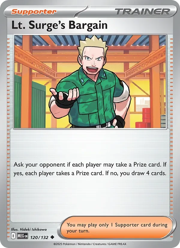 Lt. Surge's Bargain 120/132 Mega Evolution Pokémon card