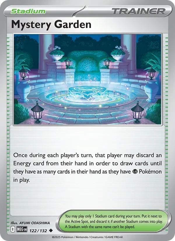 Mystery Garden 122/132 Mega Evolution Pokémon card