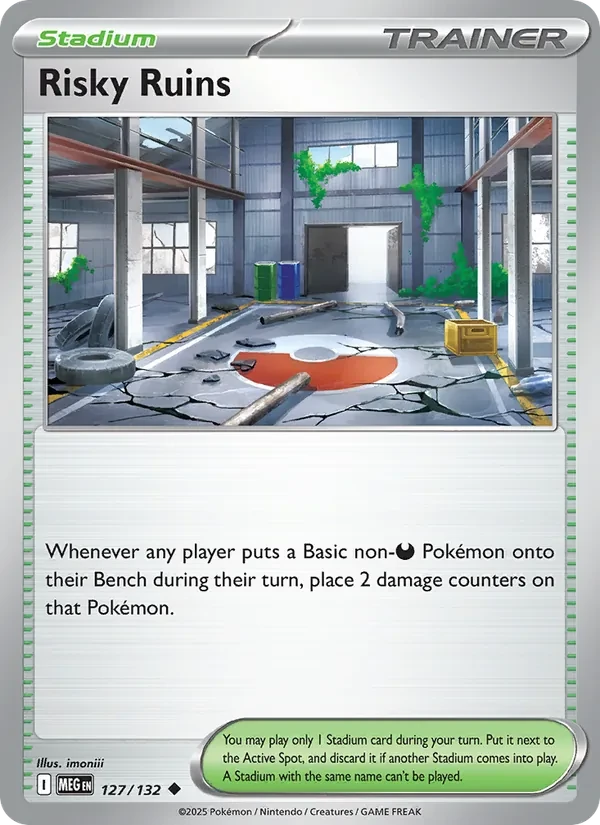 Risky Ruins 127/132 Mega Evolution Pokémon card