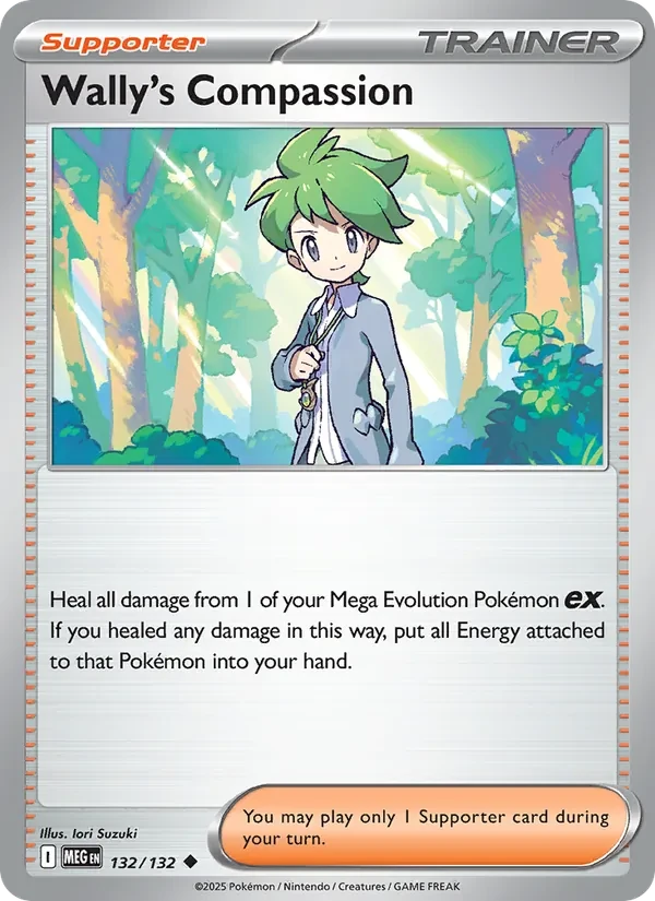 Wally's Compassion 132/132 Mega Evolution Pokémon card