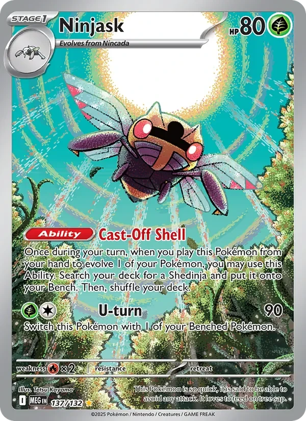 Ninjask 137/132 Mega Evolution Pokémon card