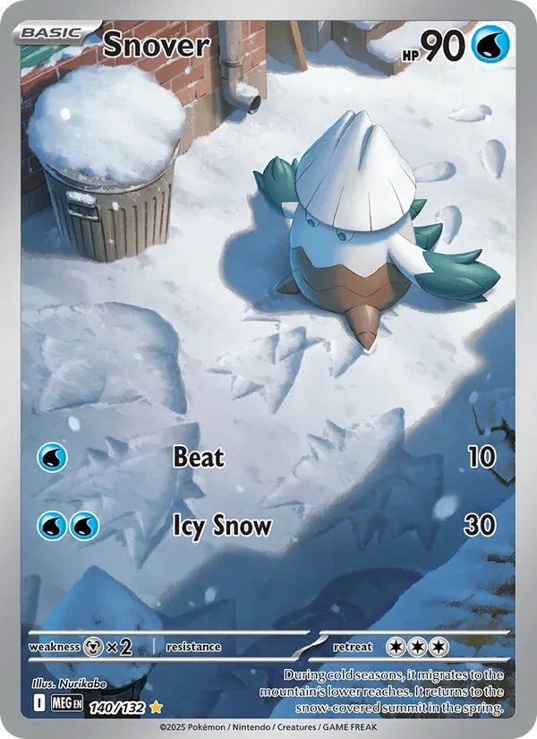 Snover 140/132 Mega Evolution Pokémon card