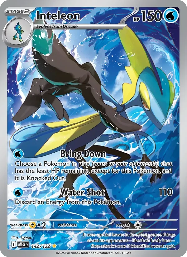 Inteleon 142/132 Mega Evolution Pokémon Karte