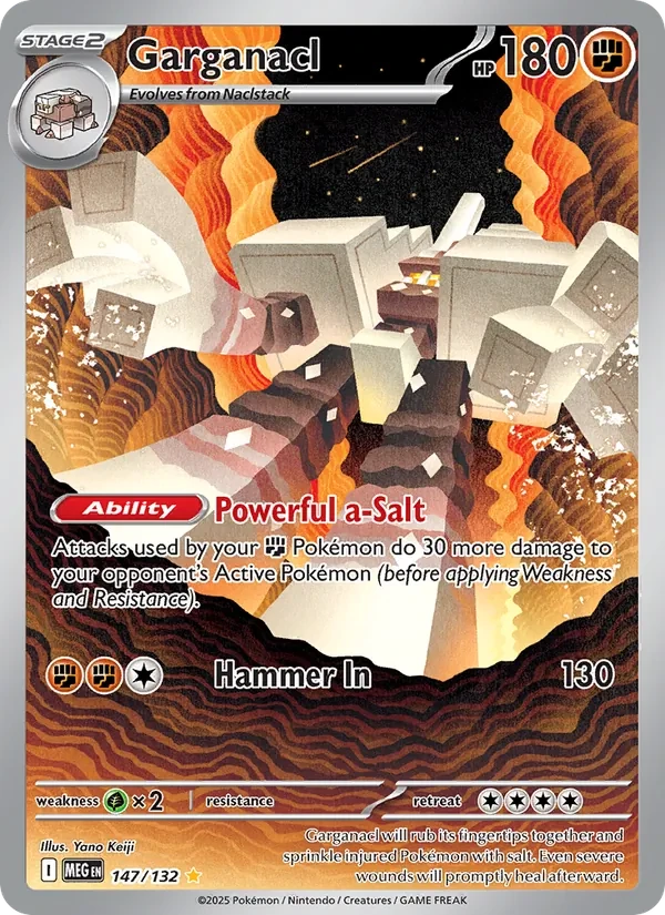 Garganacl 147/132 Mega Evolution Pokémon card