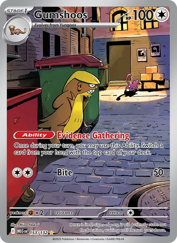 Gumshoos 153/132 Mega Evolution Pokémon card