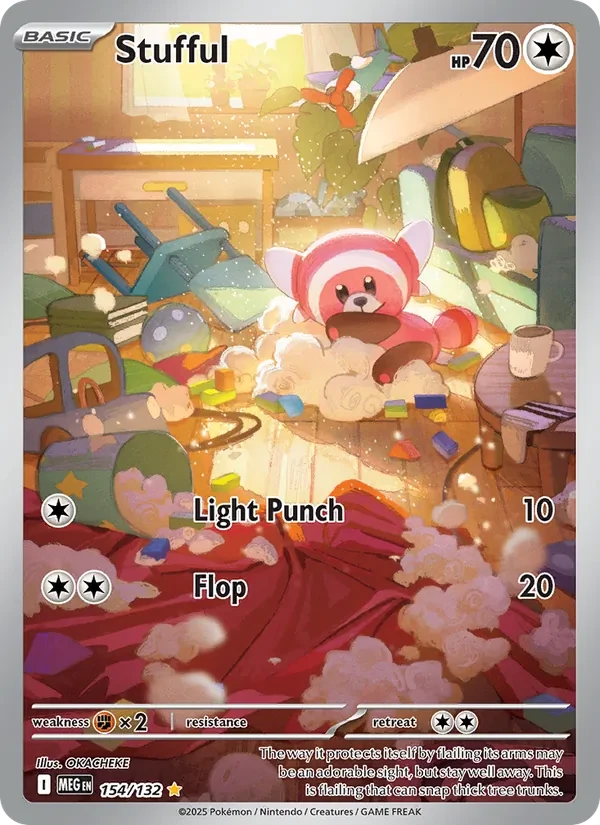 Stufful 154/132 Mega Evolution Pokémon Karte
