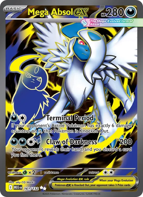 Mega Absol ex 161/132 Mega Evolution Pokémon card